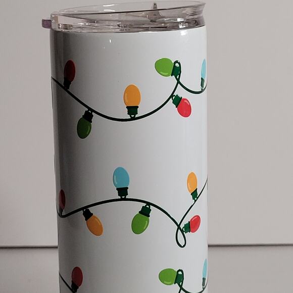 Festive Christmas Lights 20oz Insulated Tumbler - Picture 5 of 14
